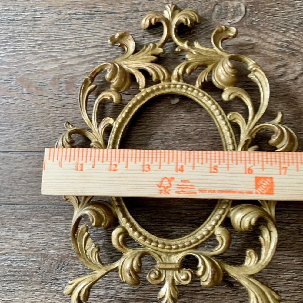 Vintage Victorian Style Brass Oval Picture Frame